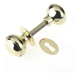 Yale Rim Lock Door Knob - Brass