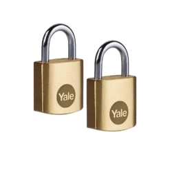 Yale 2 Pack Of Brass 20mm Padlocks