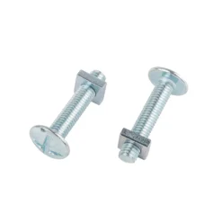 Homebase Zinc Plated Roof Bolt M6 40mm 10 Pack