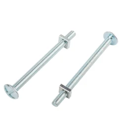 Homebase Zinc Plated Roof Bolt M6 80mm 5 Pack