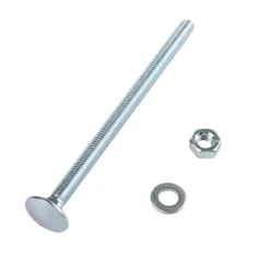 Homebase Zinc Plated Coach Bolt M6 100mm 5 Pack