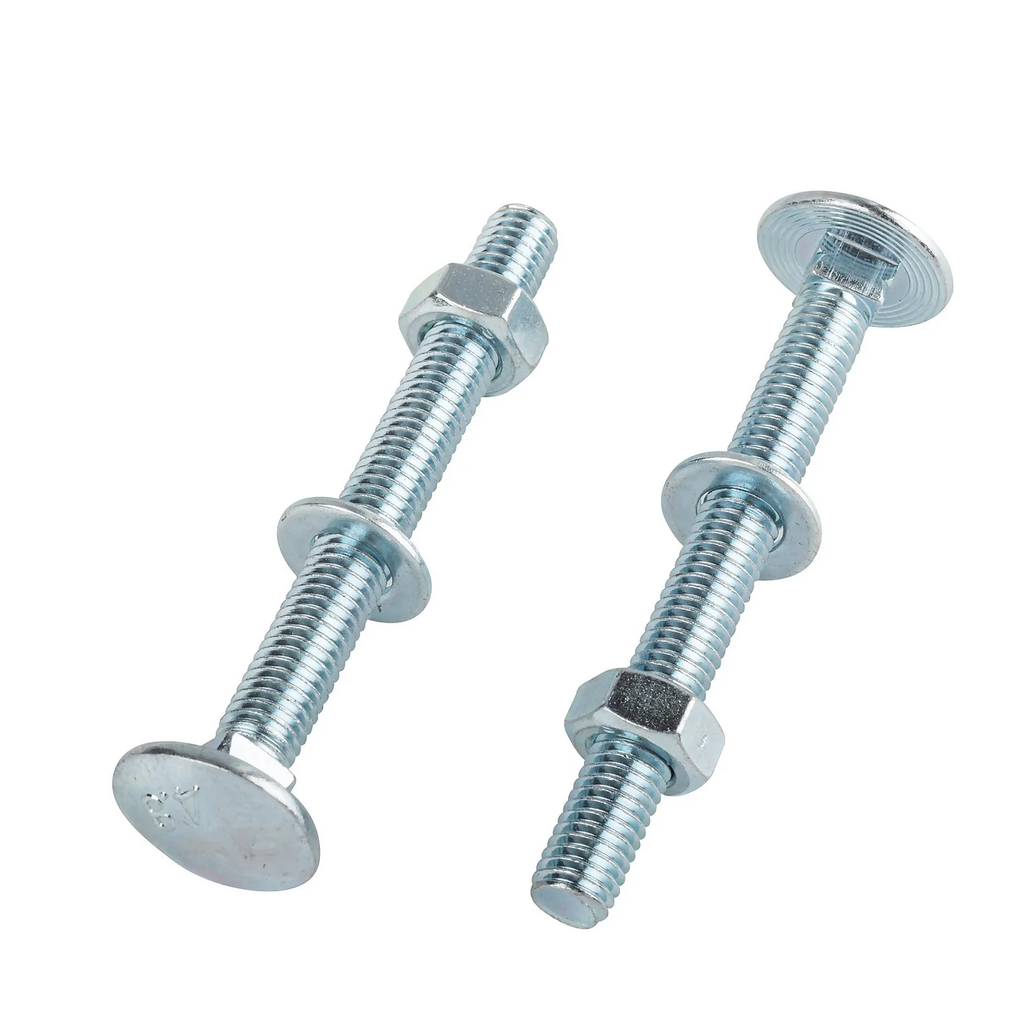 Homebase Zinc Plated Coach Bolt M8 50mm 5 Pack - Image 2