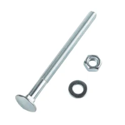Homebase Zinc Plated Coach Bolt M10 130mm 2 Pack
