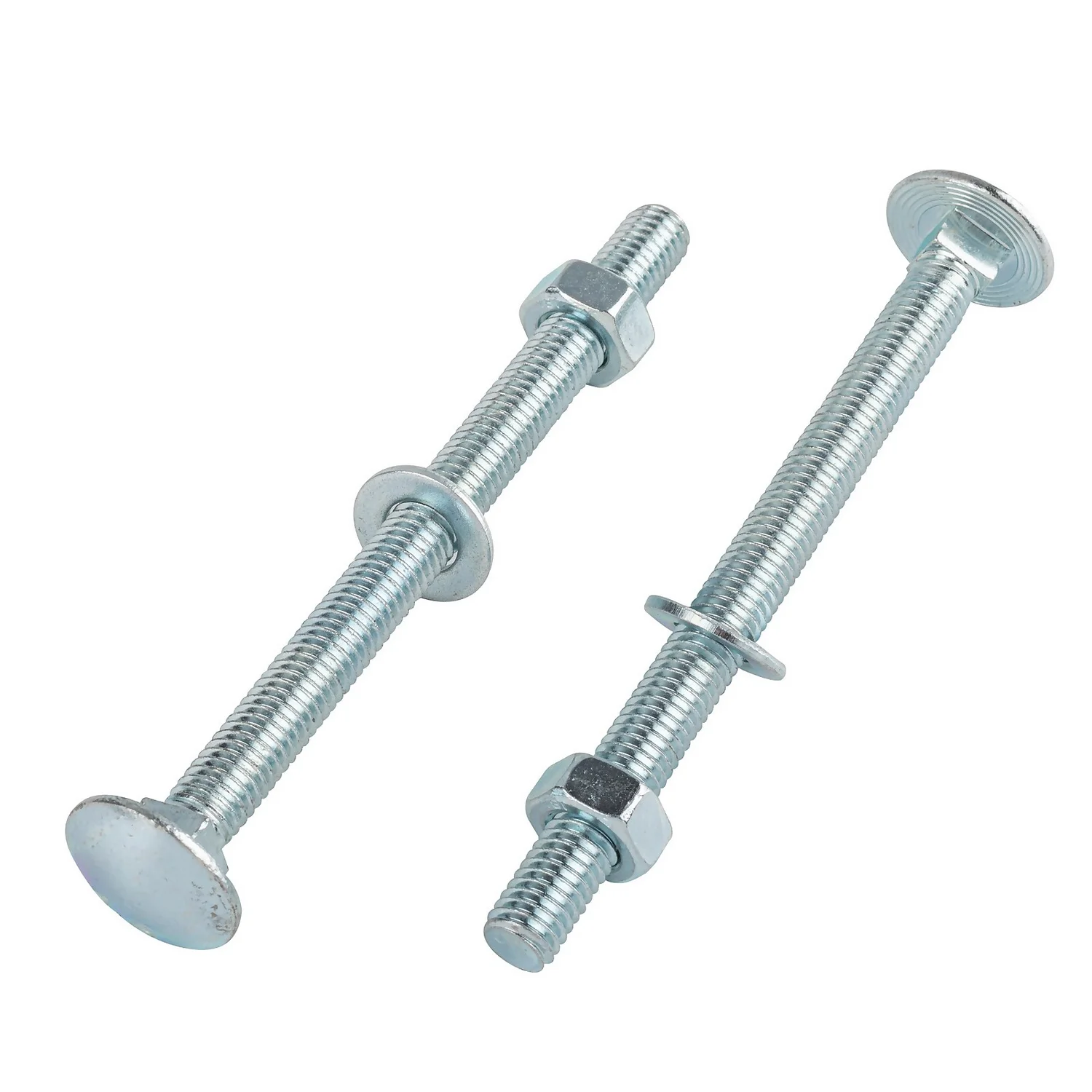Homebase Zinc Plated Coach Bolt M8 100mm 5 Pack - Image 2
