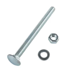 Homebase Zinc Plated Coach Bolt M8 100mm 5 Pack