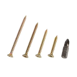 Homebase Yellow Zinc Plated Screws Kit Assorted 650 Pack