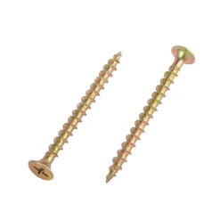 Homebase Yellow Zinc Plated Bugle Head Deck Screw 4 X 50mm 50 Pack