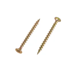 Homebase Yellow Zinc Plated Bugle Head Deck Screw 4 X 50mm 500 Pack