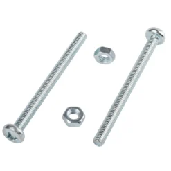Homebase Zinc Plated Machine Screw Pan Head M4 50mm 5 Pack