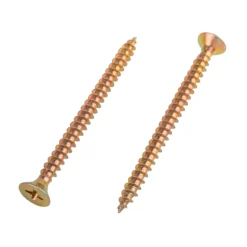 Homebase Yellow Zinc Plated Single Thread Screw 5 X 65mm 25 Pack