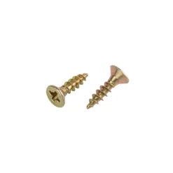 Homebase Yellow Zinc Plated Single Thread Screw 3.5 X 16mm 25 Pack
