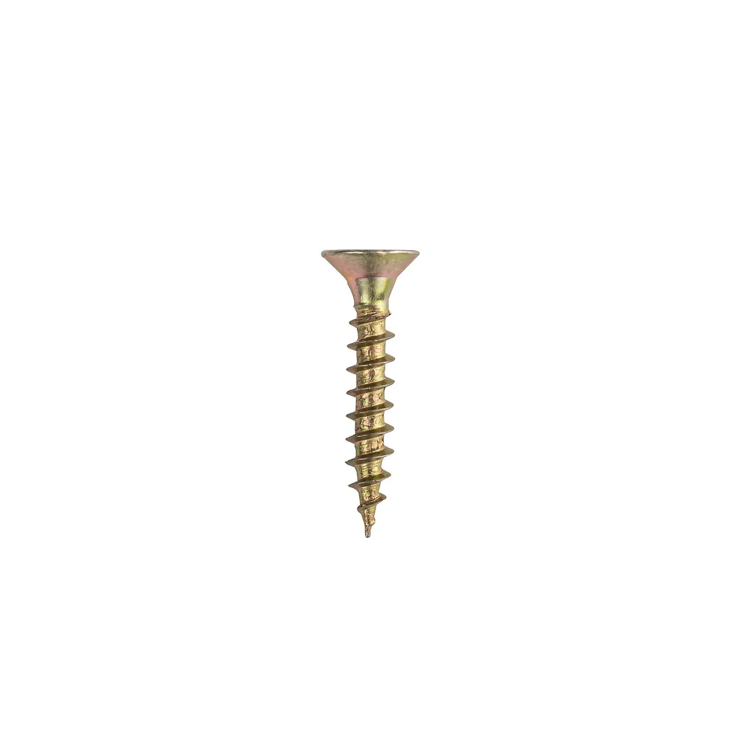 Homebase Yellow Zinc Plated Single Thread Screw 3.5 X 20mm 25 Pack - Image 2