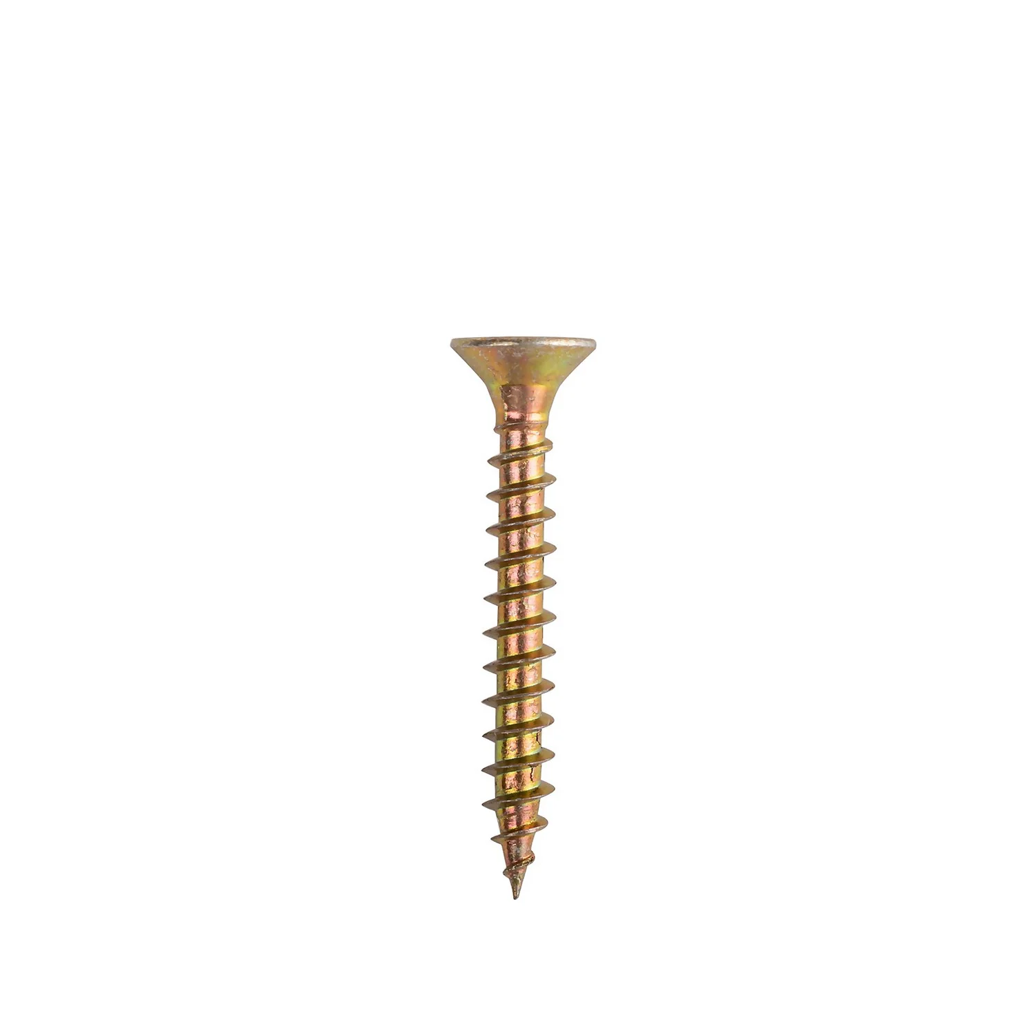 Homebase Yellow Zinc Plated Single Thread Screw 3.5 X 30mm 25 Pack - Image 2