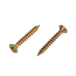 Homebase Yellow Zinc Plated Single Thread Screw 3.5 X 30mm 100 Pack