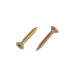 Homebase Yellow Zinc Plated Single Thread Screw 4 X 25mm 25 Pack
