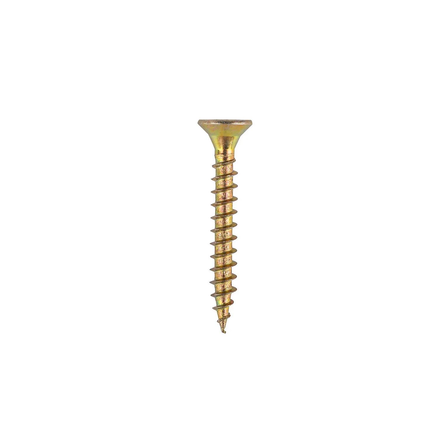 Homebase Yellow Zinc Plated Single Thread Screw 4 X 30mm 100 Pack - Image 2