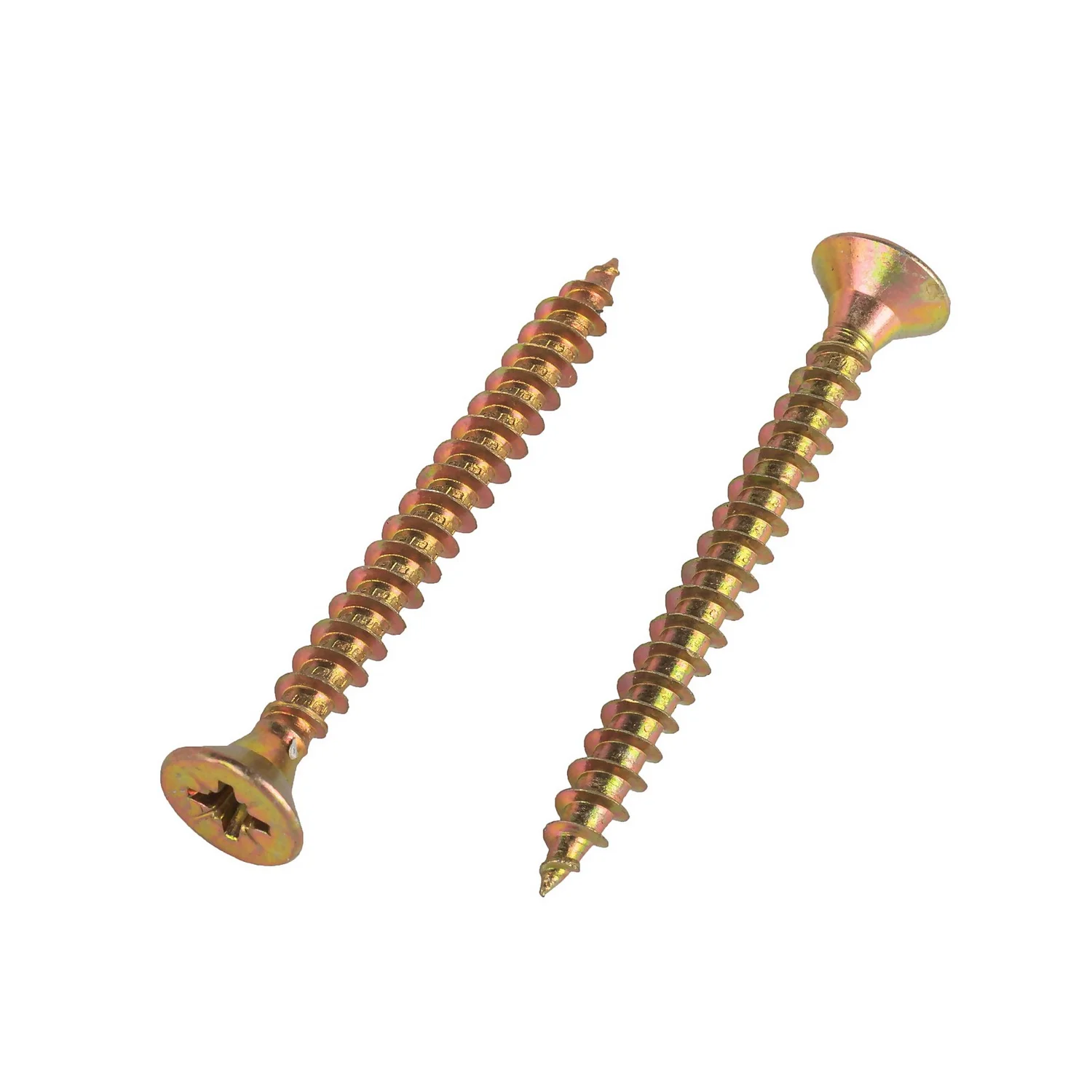 Homebase Yellow Zinc Plated Single Thread Screw 5 X 40mm 100 Pack