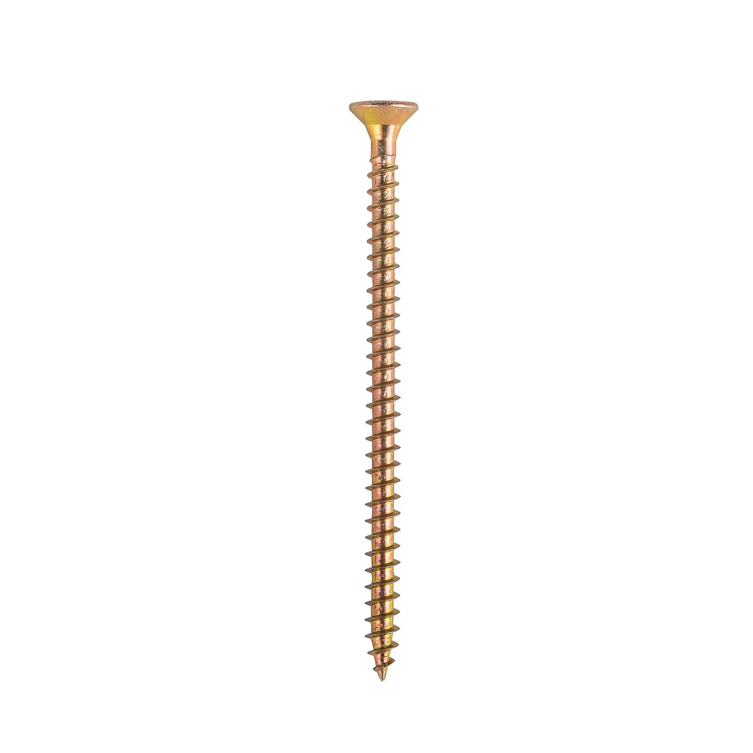 Homebase Yellow Zinc Plated Single Thread Screw 4 X 65mm 100 Pack - Image 2