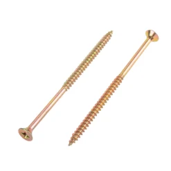 Homebase Yellow Zinc Plated Single Thread Screw 6 X 100mm 25 Pack