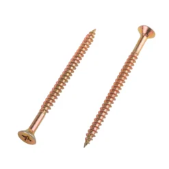 Homebase Yellow Zinc Plated Single Thread Screw 5 X 75mm 25 Pack