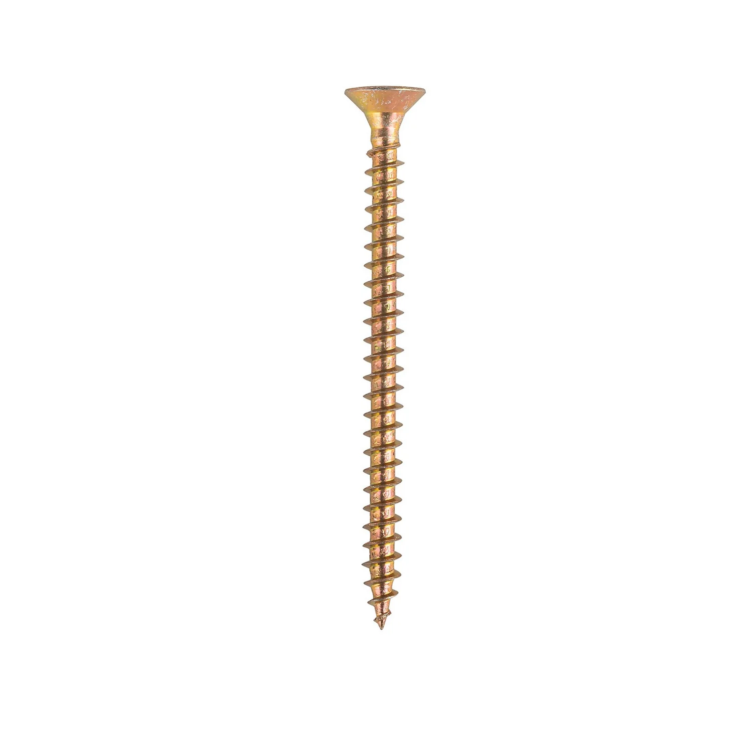 Homebase Yellow Zinc Plated Single Thread Screw 5 X 65mm 100 Pack - Image 2