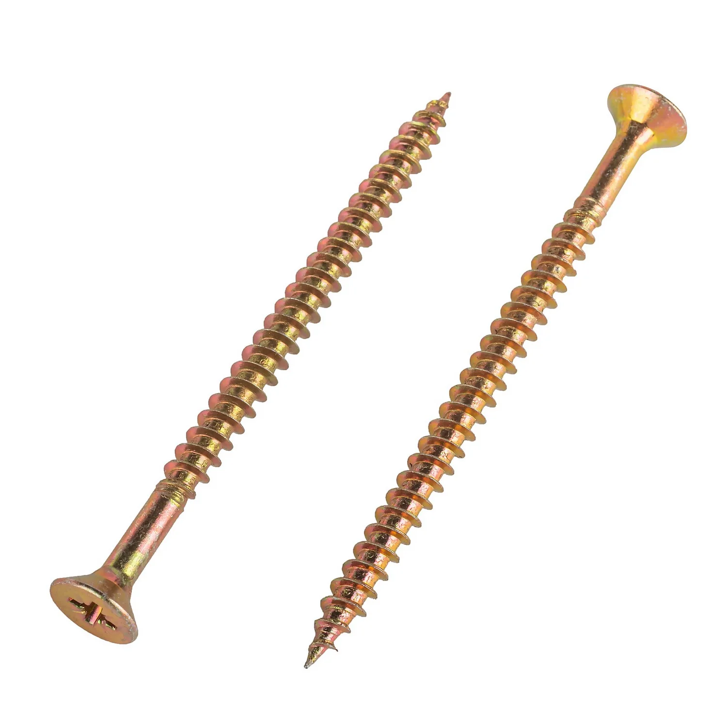 Homebase Yellow Zinc Plated Single Thread Screw 5 X 75mm 100 Pack