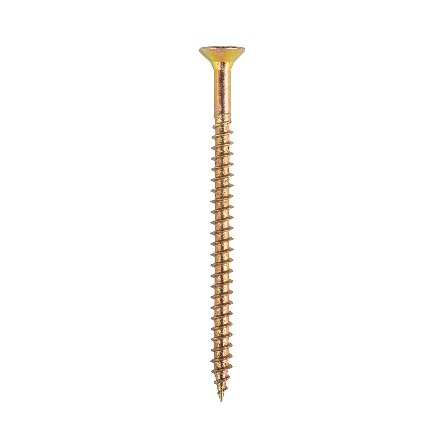 Homebase Yellow Zinc Plated Single Thread Screw 5 X 75mm 100 Pack - Image 2