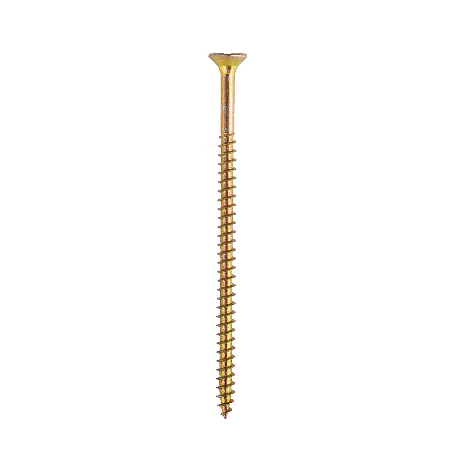 Homebase Yellow Zinc Plated Single Thread Screw 4 X 75mm 100 Pack - Image 2