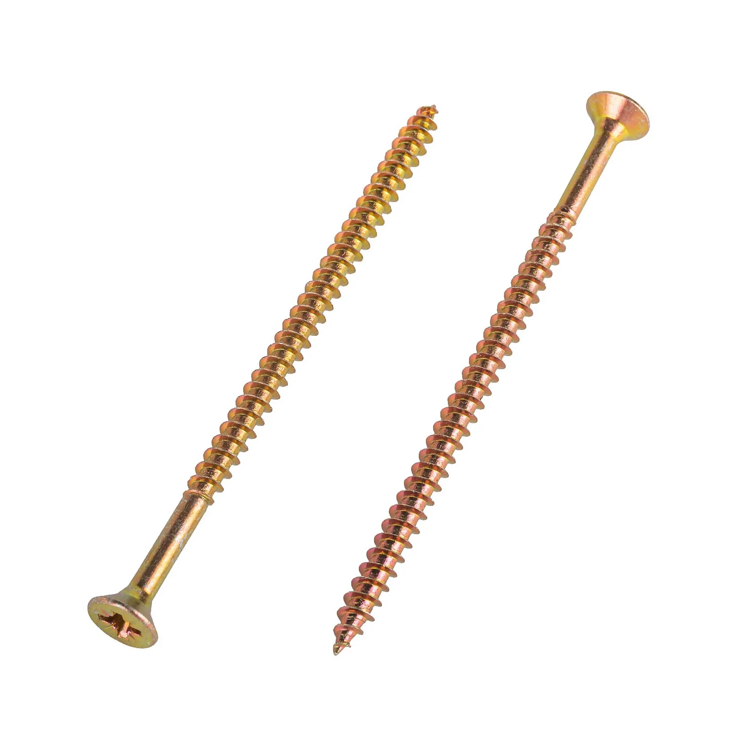 Homebase Yellow Zinc Plated Single Thread Screw 4 X 75mm 100 Pack