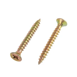 Homebase Yellow Zinc Plated Single Thread Screw 6 X 50mm 25 Pack