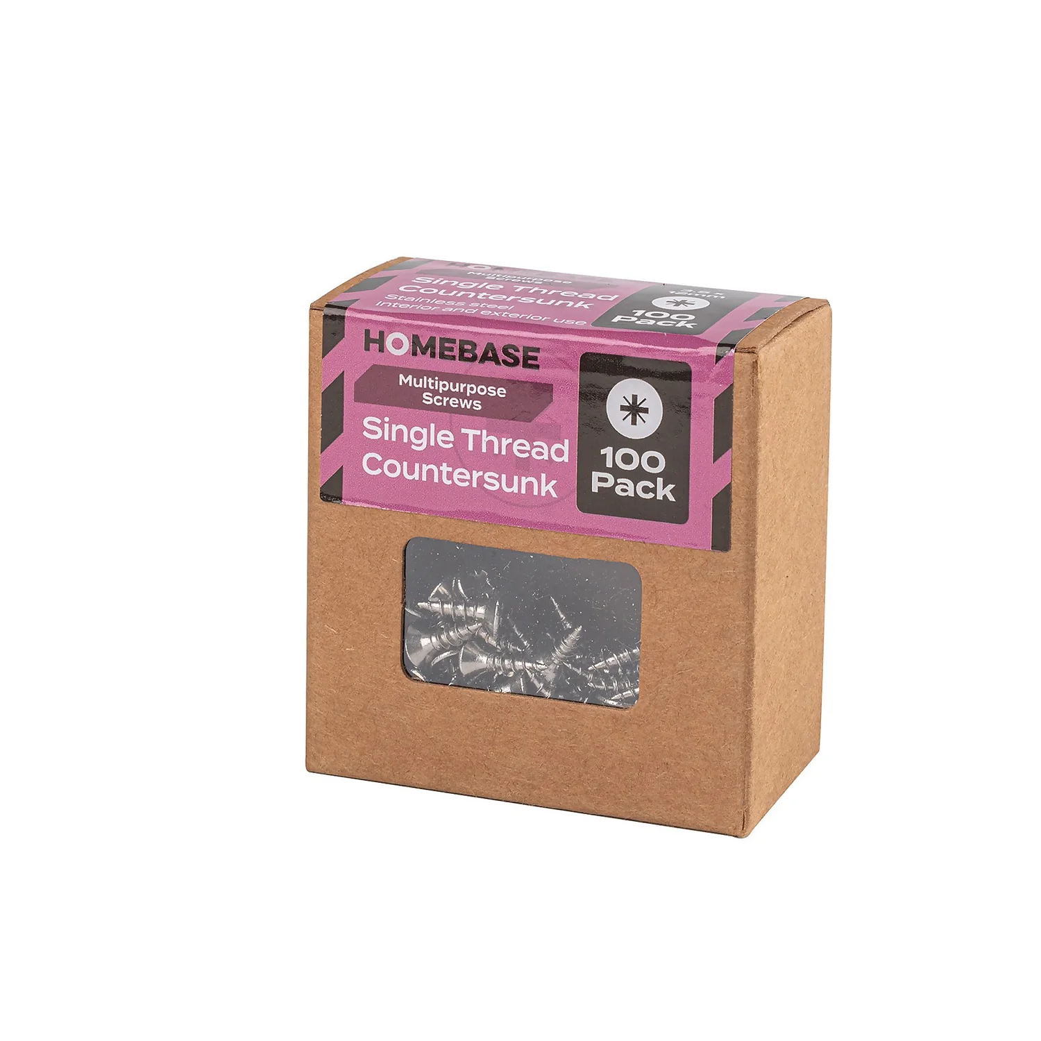 Homebase Stainless Steel Single Thread Screw 3.5 X 12mm 100 Pack - Image 3