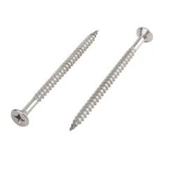 Homebase Stainless Steel Single Thread Screw 5 X 75mm 100 Pack