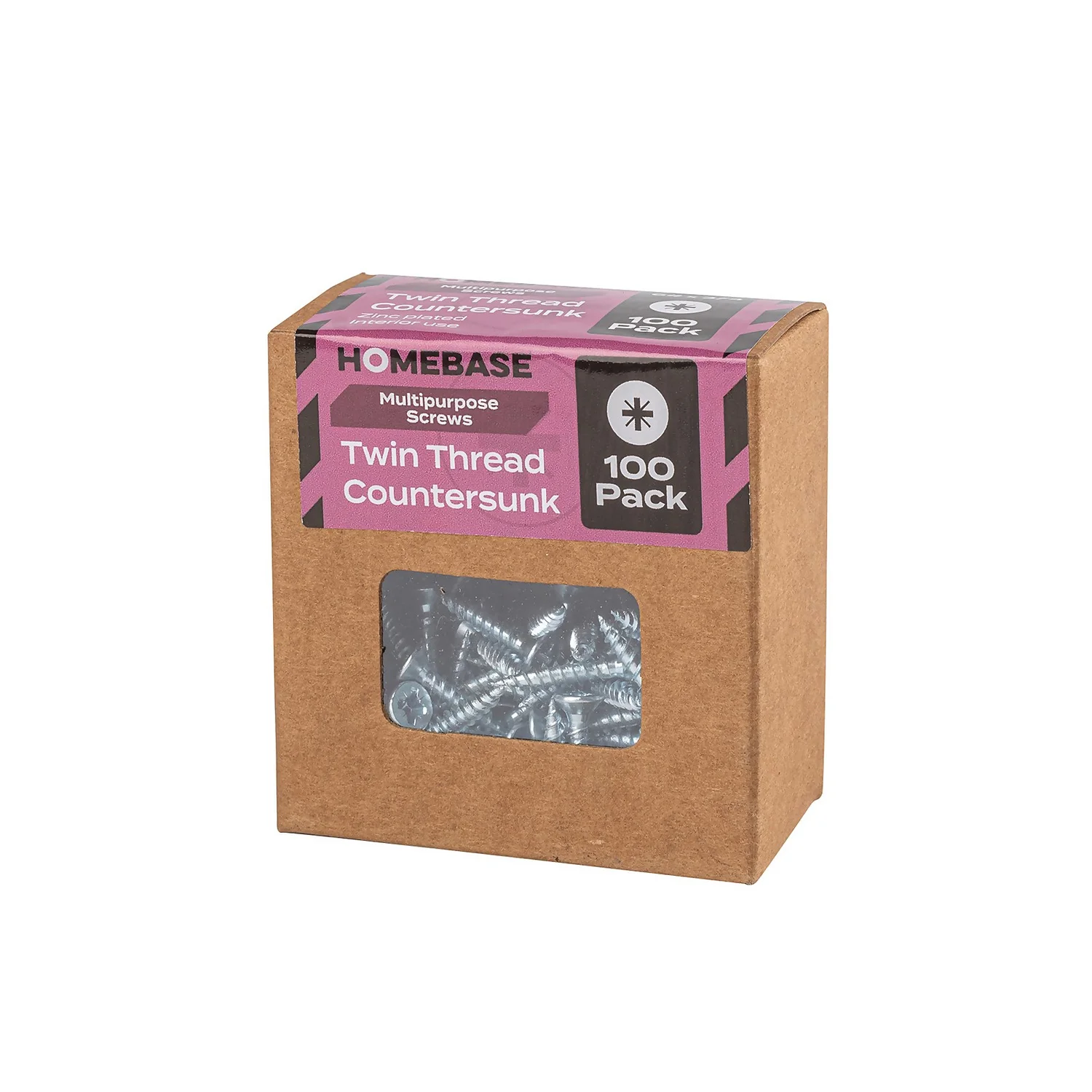 Homebase Zinc Plated Twin Thread Screw 3.5 X 20mm 100 Pack - Image 3