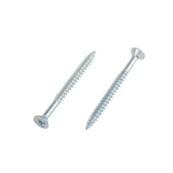 Homebase Zinc Plated Twin Thread Screw 4 X 50mm 100 Pack