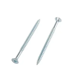 Homebase Zinc Plated Twin Thread Screw 4 X 65mm 100 Pack