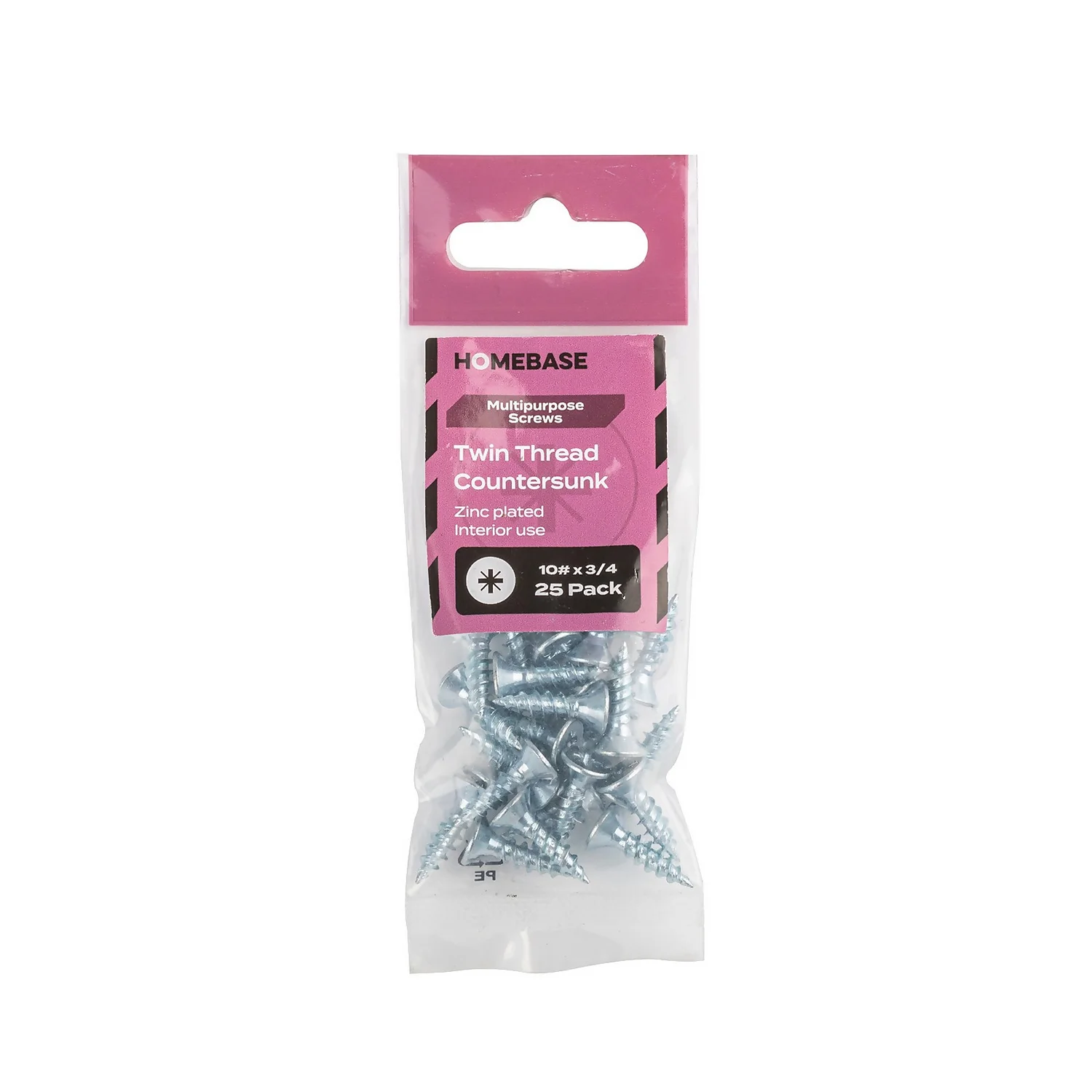 Homebase Zinc Plated Twin Thread Screw 5 X 20mm 25 Pack - Image 3