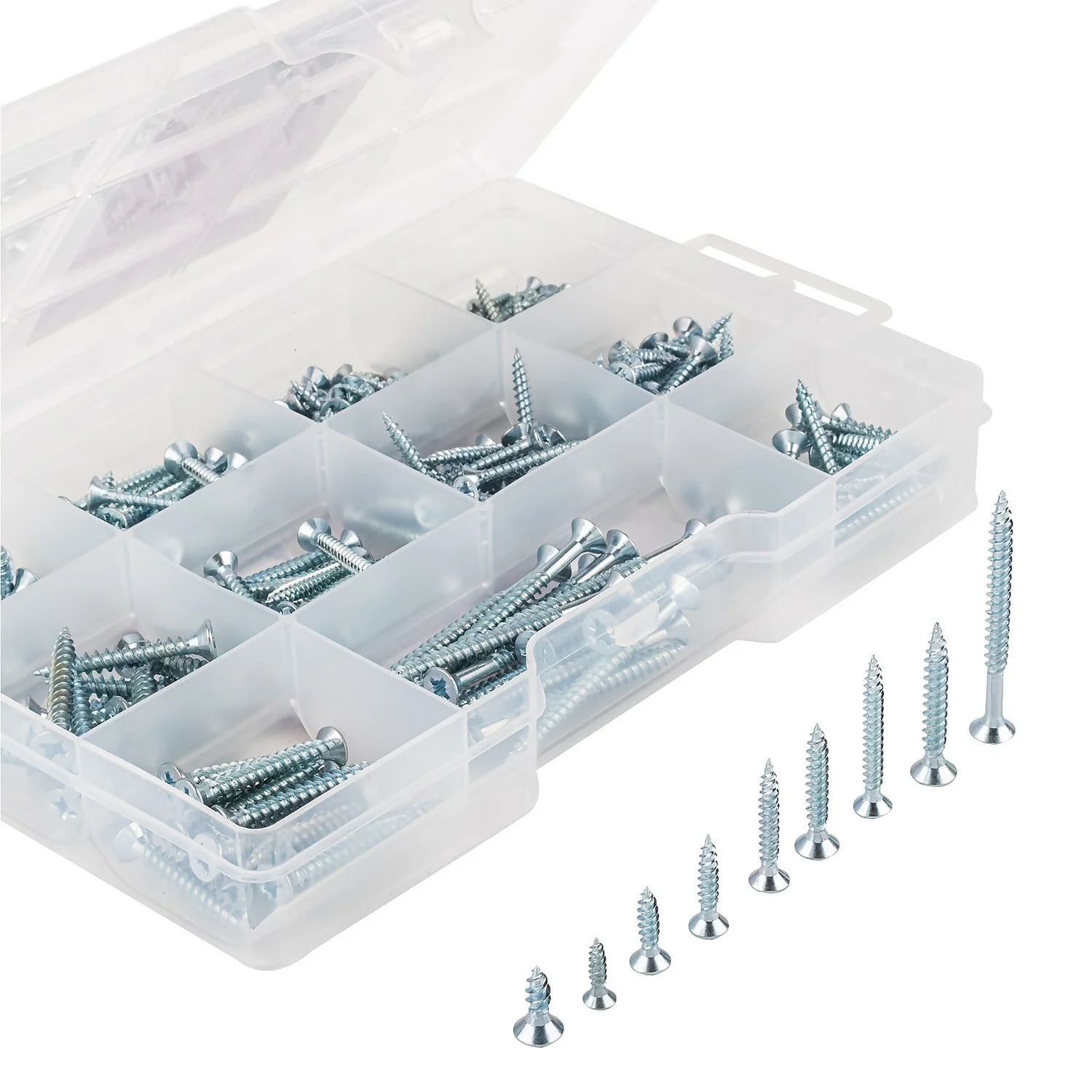 Homebase Zinc Plated Twin Thread Screw KIT Assorted 300 Pack - Image 2