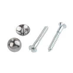 Homebase Mirror Screw Chrome Plated Round Head 4 X 30mm 4 Pack