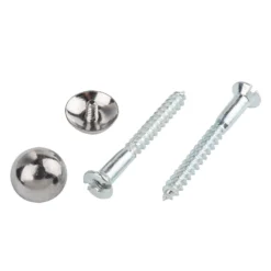 Homebase Mirror Screw Chrome Plated Round Head 4 X 38mm 4 Pack