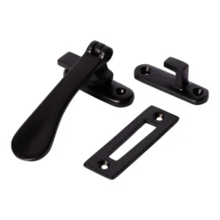 Victorian Hook & Plate Window Fastener - Matt Black