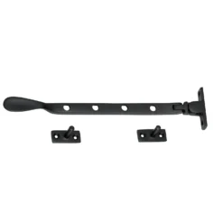 Victorian Casement Window Stay 250mm - Matt Black
