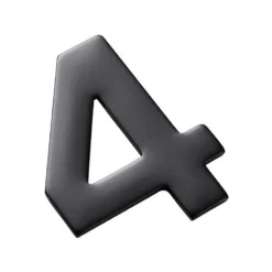 50MM Mode Self Adhesive Door Number Matt Black - 4