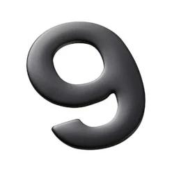 50MM Mode Self Adhesive Door Number Matt Black - 9