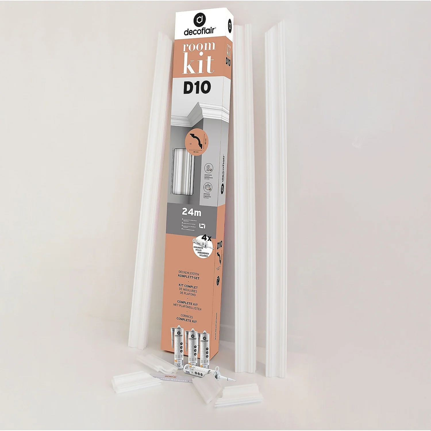 Decoflair D10 Cornice Roomkit - 24m X 80 X 80 Mm - Image 3